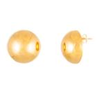 Yellow Ip Stainless Steel Semi-circle Stud Earrings
