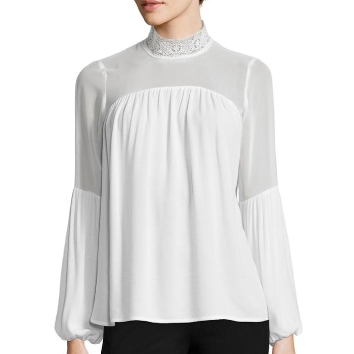 Decree Long-sleeve Poet Blouse