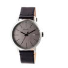Simplify Mens The 2500 Gunmetal Dial Leather-band Watch With Date Sim2501
