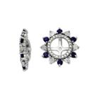 Lab-created Sapphire Sterling Silver Earring Jackets