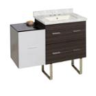 37.75-in. W Floor Mount White-dawn Grey Vanity Setfor 3h8-in. Drilling Bianca Carara Top Biscuit Umsink
