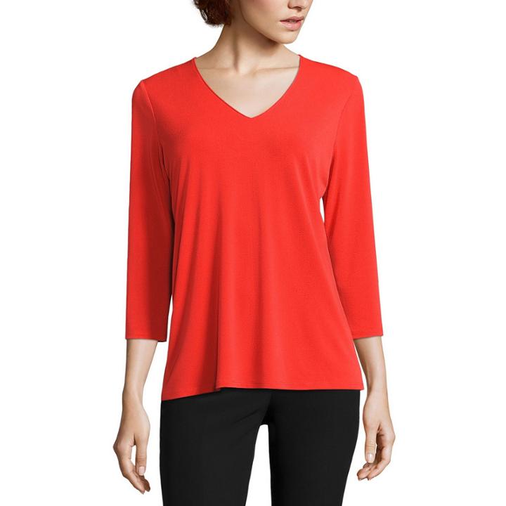 Worthington V Neck Beleted Top