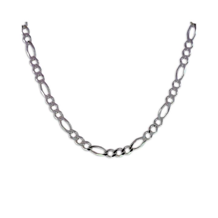 Mens 20 Sterling Silver Figaro Chain Necklace