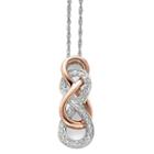 Infinity Promise 1/10 Ct. T.w. Diamond Two-tone Infinity Pendant Necklace