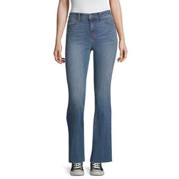 Black Daisy Bootcut Jeans-juniors