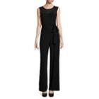 Tiana B. Sleeveless Sheer-top Jumpsuit - Tall