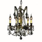 Windsor Collection 5 Light Golden Teak Crystal Chandelier