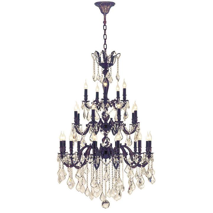 Versailles Collection 25 Light 3-tier Golden Teakcrystal Chandelier