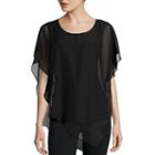 Alyx Asymmetrical Short-sleeve Scoopneck Woven Top