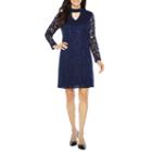 Studio 1 Long Sleeve Lace Fit & Flare Dress