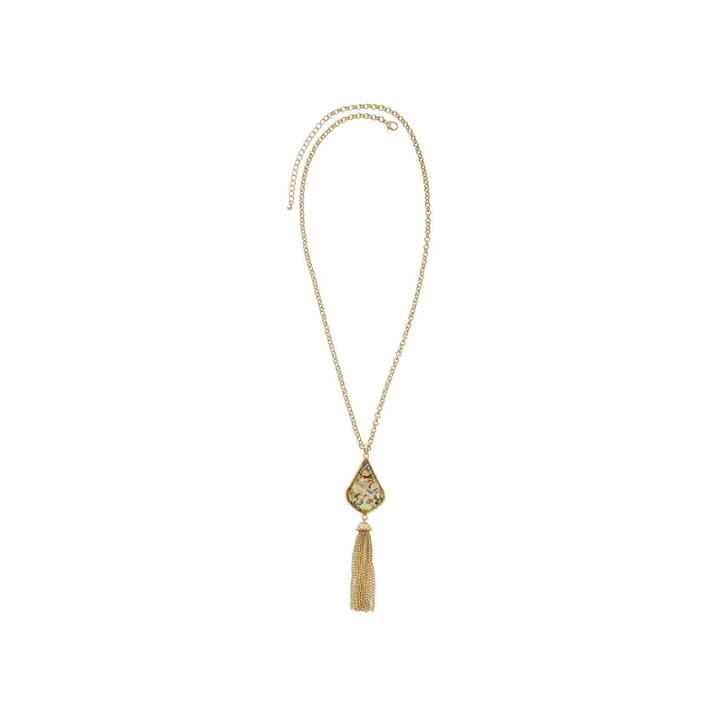 Natasha Multicolor Stone Gold-tone Necklace