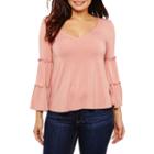 Bold Elements Tiered Sleeve Top