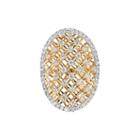 Limited Quantities 1-1/10 Ct. T.w. Diamond 14k Two-tone Gold Shield Ring
