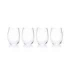 Mikasa Laura Set Of 4 Crystal Stemless Wine Glasses