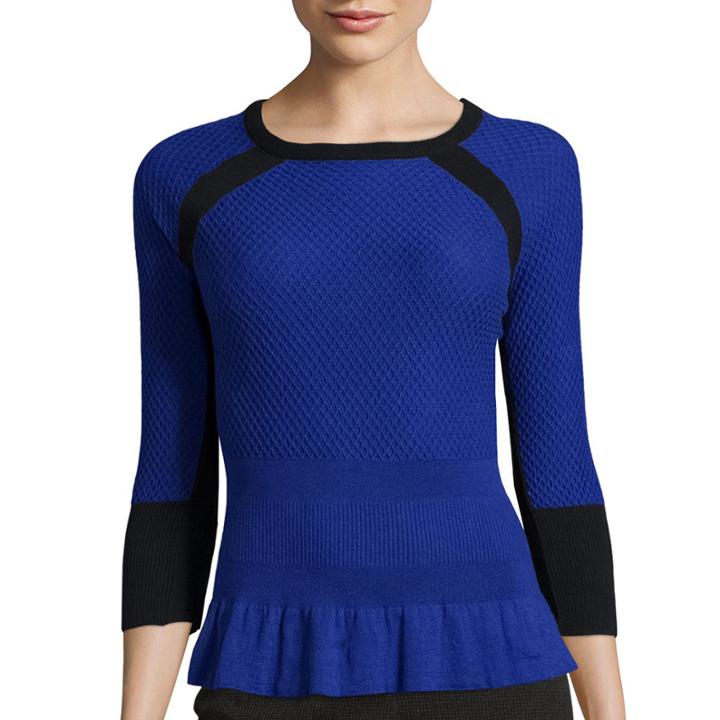 Worthington Long-sleeve Peplum Sweater - Tall