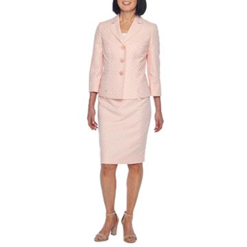 Le Suit Chevron Skirt Suit