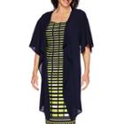 Maya Brooke Short-sleeve Chiffon Jacket Dress