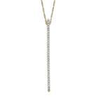 1/7 Ct. T.w. Diamond 10k Yellow Gold Linear Pendant Necklace
