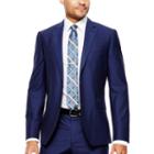 Jf J. Ferrar Blue End-on-end Suit Jacket - Slim Fit