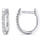 1/10 Ct. T.w. Genuine White Diamond 10k Gold 12.7mm Hoop Earrings