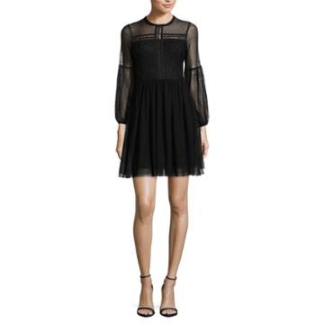 Coffee & Cake Long Sleeve A-line Dress-juniors