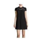 Decree Cap-sleeve Mock-neck Lace Dress- Juniors