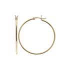 Polished Gold Over Sterling Silver Hoop Click-top Earrings