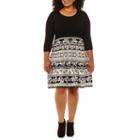 Sandra Darren 3/4 Sleeve Sweater Dress - Plus