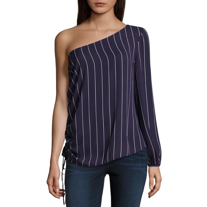 Belle + Sky One Shoulder Ruch Top