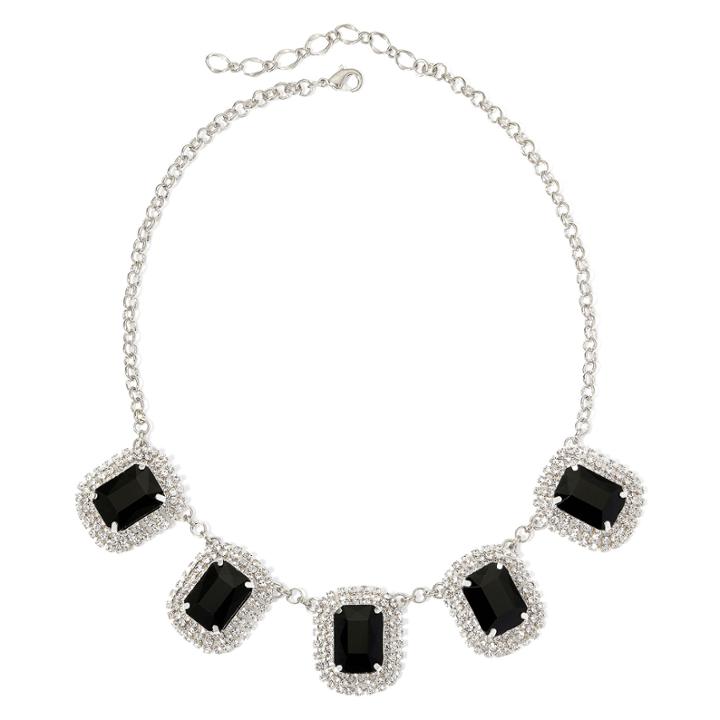 Vieste Jet Stone Statement Necklace