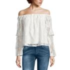 I Jeans By Buffalo Lace Off The Shoulder Top