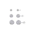 Sparkle Allure 3-pc. Multi Color Sterling Silver Earring Sets