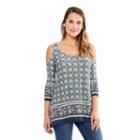 Skyes The Limit St. Lucia Medallion Cold Shoulder Top- Plus