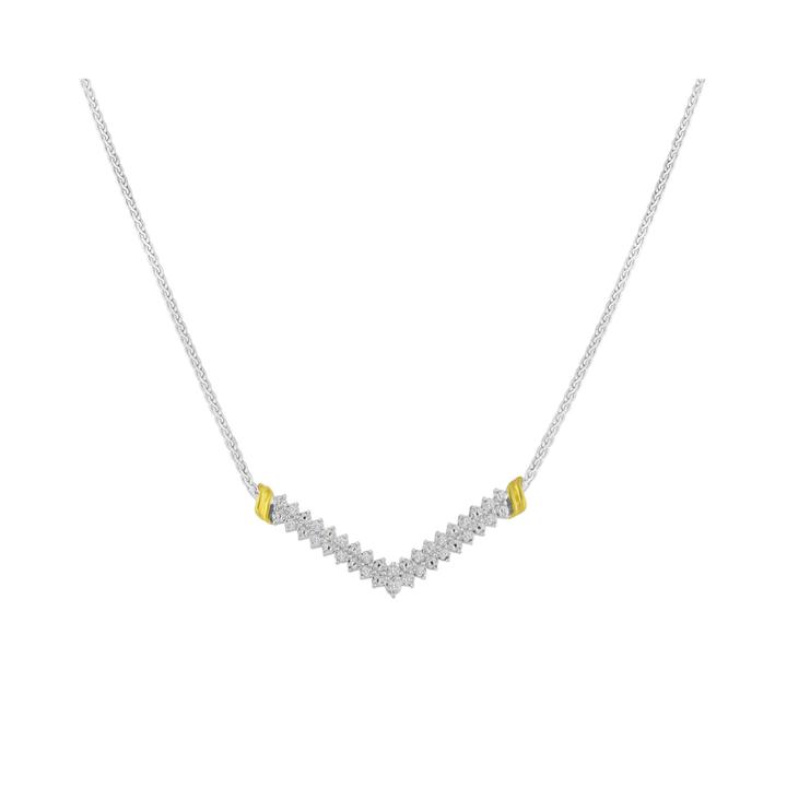 1/10 Ct. T.w. Diamond Chevron Necklace