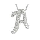 1/7 Ct. T.w. Diamond Sterling Silver Initial A Pendant Necklace