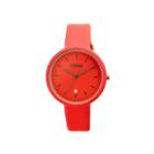 Crayo Womens Easy Red Leather-band Watch With Date Cracr2403