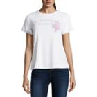 Mesh Layered No Apologies Accepted Graphic T-shirt- Juniors
