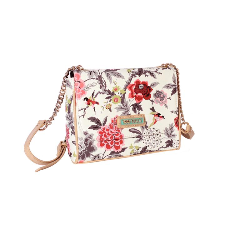 Waverly Bird Floral Flap Crossbody Bag