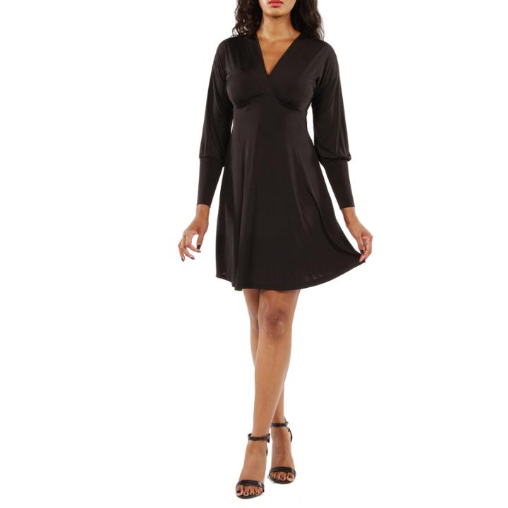 24/7 Comfort Apparel Knee Length Empire Waist Dress
