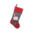 18 Gray And Red Embroidered Snowman Christmas Stocking