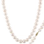 Womens 11mm White Cultured Freshwater Pearls Strand Necklace