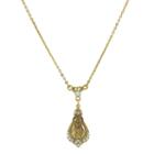 1928 Symbols Of Faith Religious Jewelry Womens Clear Bell Pendant Necklace