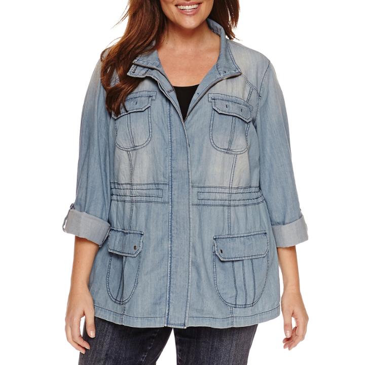 St. John's Bay Denim Jacket-plus