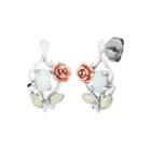 Landstroms Black Hills Gold Lab Created Opal Sterling Silver Drop Earrings