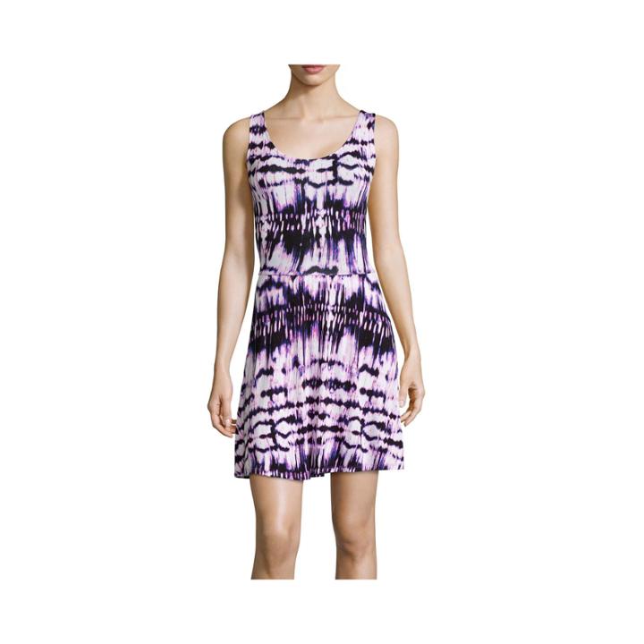 Decree Sleeveless Crossback Skater Dress- Juniors