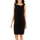 Scarlett Jewel Neck Blouson Dress - Petite