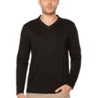 Society Of Threads Double Face V-neck Pullover Long Sleeve V Neck T-shirt