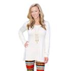 Mayah Kay Fashion Crochet Accent Tunic