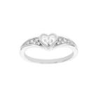 Diamond-accent Sterling Silver Heart Promise Ring