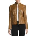 Liz Claiborne Zip-front Leather Jacket